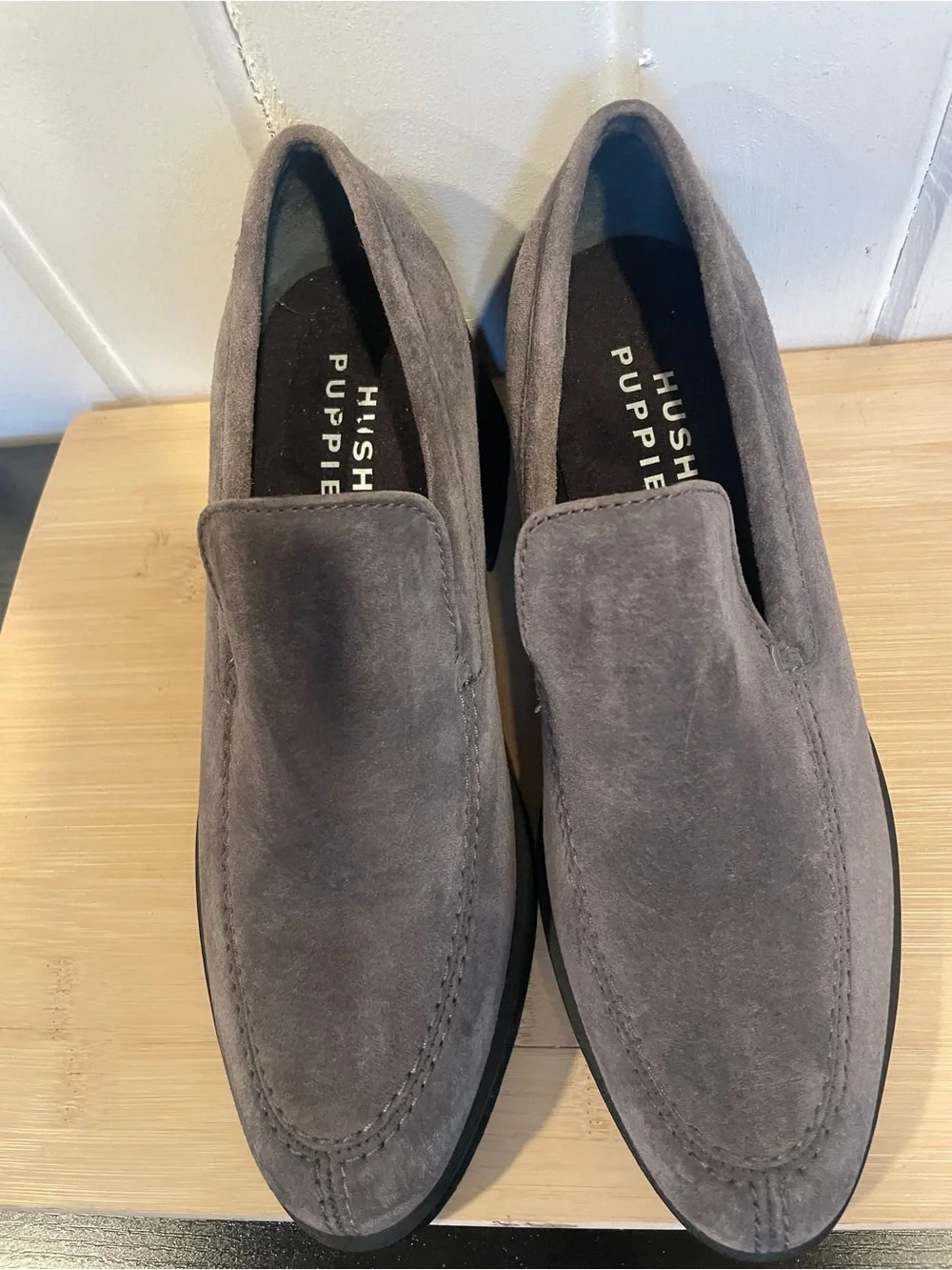 Hush Puppies Suede Block Heel  Loafers for Women size 6.5